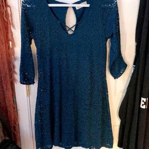 Blue lace hollister dress